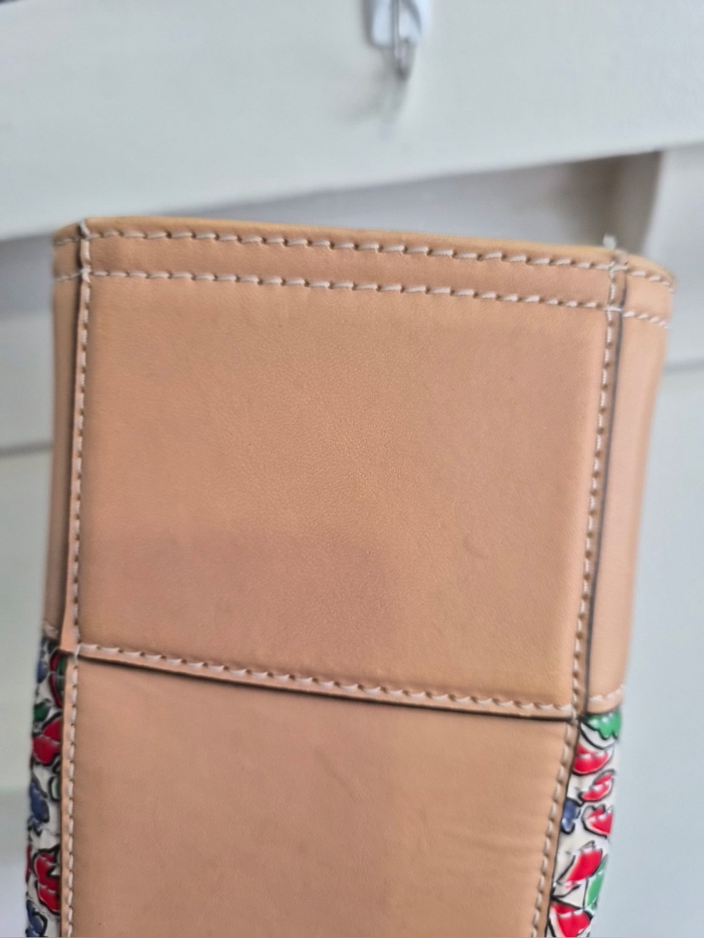 Tory Burch Multicolor Canvas Tote with Tan Leather Logo. - Picture 5 of 6